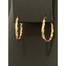 Load image into Gallery viewer, 18K Gold Earrings Hoops Loops Spiral 1 gram Small - Rafant