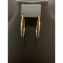 Load image into Gallery viewer, 18K Gold Earrings Hoops Loops Twisted 1.88 grams Large - Rafant