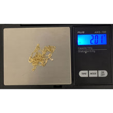 Load image into Gallery viewer, 18K Gold Necklace Cable Link Chain 17.75 inches with Stethoscope Pendant 2.01 grams - Rafant