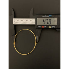 Load image into Gallery viewer, 18K Gold Bracelet Oval Bangle  Heart Size 6.5 inches 1.64 grams - Rafant