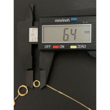 Load image into Gallery viewer, 18K Gold Necklace Chain Link Circle Round Charms 17 inches 2.18 grams - Rafant