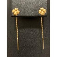 Load image into Gallery viewer, 18K Gold Earrings Threader Flower 0.34 grams - Rafant