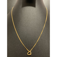 Load image into Gallery viewer, 18K Gold Necklace Chain 17.75 inches with Open Heart Pendant 1.29 grams - Rafant