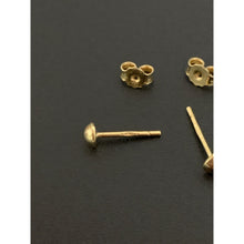 Load image into Gallery viewer, 18K Gold Earrings Stud Half Circle 0.85 grams Small - Rafant