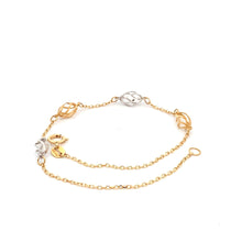 Load image into Gallery viewer, 18K Yellow Gold Bracelet White Yellow Gold Size 7 inches Women 1.21 grams - Rafant