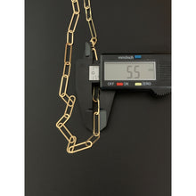 Load image into Gallery viewer, 18K Japan Gold Paperclips Necklace Link Chain 17.50" - Rafant