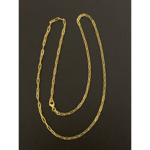 Load image into Gallery viewer, 18K Gold Necklace Chain Paperclip Small Links 18 inches 2.78 grams Thin - Rafant