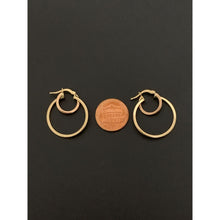 Load image into Gallery viewer, 18K Gold Twin Loops Hoops Earrings 2.21 grams - Rafant
