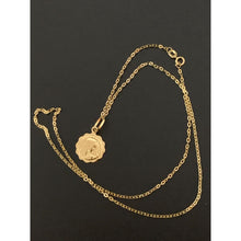 Load image into Gallery viewer, 18K Gold Necklace Chain Cable Link 17.75" with Mother Mary Pendant 1.53 grams - Rafant