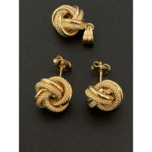 Load image into Gallery viewer, 18K Gold Pendant Earrings Sets Stud Knot 3.34 grams - Rafant