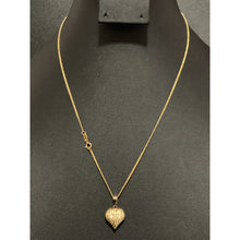 Load image into Gallery viewer, 18K Gold Necklace Chain 17.75 inches with Puffed Heart Pendant 1.91 grams - Rafant