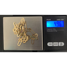 Load image into Gallery viewer, 18K Japan Gold Paperclips Chain Link Necklace 17.50 inches 4.95 grams - Rafant