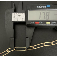 Load image into Gallery viewer, 18K Japan Gold Paperclips Chain Link Necklace 17.50 inches 4.95 grams - Rafant