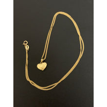 Load image into Gallery viewer, 18K Gold Necklace Chain 19.75 inches with Puffed Heart Pendant 1.63 grams - Rafant
