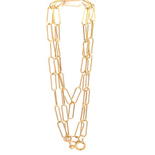 Load image into Gallery viewer, 18K Yellow Gold Necklace Chain Paperclip 16 inches 1.39 grams - Rafant