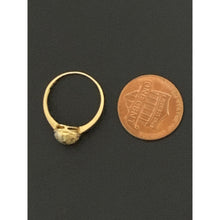 Load image into Gallery viewer, 18K Gold Ring Half Ball White Yellow Gold 1.71 grams Size 5 - Rafant