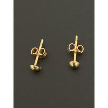 Load image into Gallery viewer, 18K Gold Earrings Stud Half Circle 0.85 grams Small - Rafant