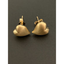 Load image into Gallery viewer, 18K Gold Earrings Stud Puffed Heart 1.96 grams - Rafant