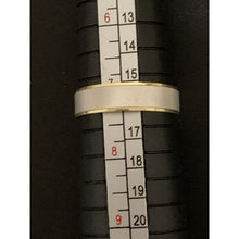 Load image into Gallery viewer, 18K Gold Ring Wedding Band Two Tone Yellow White 2.68 grams S 7.25 - Rafant