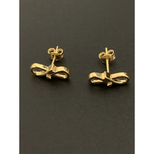Load image into Gallery viewer, 18K Gold Earrings Studs Infinity Arrow 1.42 grams - Rafant