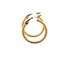 Load image into Gallery viewer, 18K Gold Earrings Hoops Polished Small 1.09 grams - Rafant