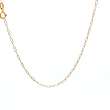 Load image into Gallery viewer, 18K Gold Necklace Chain 20 inches Paperclip 0.80 grams - Rafant