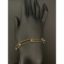 Load image into Gallery viewer, 18K Gold Bracelet Paperclip Large Links 7 inches 2.95 grams - Rafant