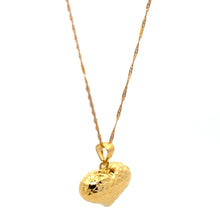 Load image into Gallery viewer, 18K Gold Necklace Chain 17.5 inches Pendant Heart Puffed 1.40 grams - Rafant