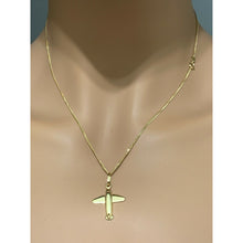 Load image into Gallery viewer, 18K Gold Necklace 17.5 inches Airplane Pendant 1.83 grams - Rafant
