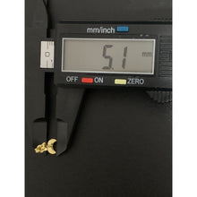 Load image into Gallery viewer, 18K Gold Earrings Stud Star Moon 1.13 grams Small - Rafant