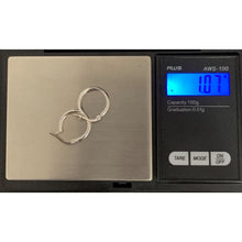 Load image into Gallery viewer, 18K Gold Earrings Hoops Loops Small 1.07 grams White Gold - Rafant