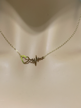 Load image into Gallery viewer, New Authentic 18K Saudi Gold 17.25" Necklace with Heart Beat Pendant - Rafant