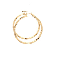 Load image into Gallery viewer, 18K Yellow Gold Earrings Hoops Spiral 1.52 grams - Rafant