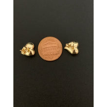 Load image into Gallery viewer, 18K Gold Earrings Stud Puffed Heart 1.96 grams - Rafant