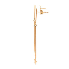Load image into Gallery viewer, 18K Yellow Gold Earrings Dangling Star 1.51 grams - Rafant