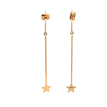 Load image into Gallery viewer, 18K Yellow Gold Earrings Dangling Star 1.51 grams - Rafant