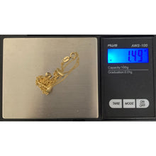 Load image into Gallery viewer, 18K Gold Necklace Chain 18" Heart Pendant with Earrings Set 1.49 grams - Rafant