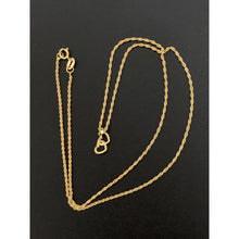 Load image into Gallery viewer, 18K Gold Necklace Chain 18 inches with Double Heart Pendant Small 1.40 grams - Rafant