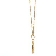 Load image into Gallery viewer, 18K Gold Necklace Chain 17.75" Pendant Dragon Good Luck 1.52 grams - Rafant