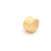Load image into Gallery viewer, 18K Yellow Gold Ring Fortune Luck 1.89 grams Size 7.5 - Rafant
