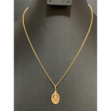 Load image into Gallery viewer, 18K Gold Necklace Chain 17.75 inches with Mother Mary Pendant 1.91 grams - Rafant