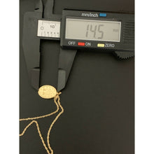 Load image into Gallery viewer, 18K Saudi Gold Necklace Chain 17.75" w/ Mother Mary Pendant 1.82 grams - Rafant