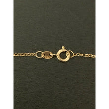 Load image into Gallery viewer, 18K Saudi Gold Necklace Chain 15.50" w/ Cross Ankh Pendant 1.98 grams - Rafant