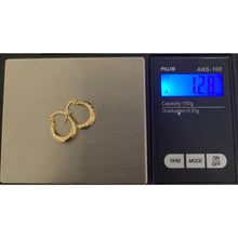 Load image into Gallery viewer, 18K Gold Earrings Hoops Loops Small 1.28 grams - Rafant