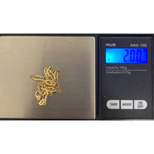 Load image into Gallery viewer, 18K Gold Bracelet Paperclip Chain Link 2 grams 7.5 inches - Rafant