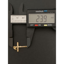 Load image into Gallery viewer, 18K Gold Pendant Cross Jesus Christ Two Tone Yellow White Gold 1.01 grams - Rafant