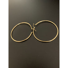 Load image into Gallery viewer, 18K Gold Earrings Hoops Loops Extra Large 3.40 grams - Rafant