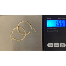 Load image into Gallery viewer, 18K Gold Earrings Hoops Loops 1.55 grams - Rafant