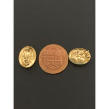 Load image into Gallery viewer, 18K Gold Woman Lady Oval Stud Earrings - Rafant