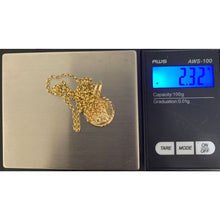 Load image into Gallery viewer, 18K Gold Necklace Chain 17.75 inches with Jesus Christ Pendant 2.32 grams - Rafant